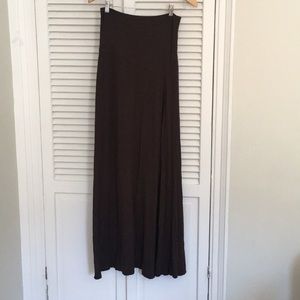 Long Brown floor length skirt.